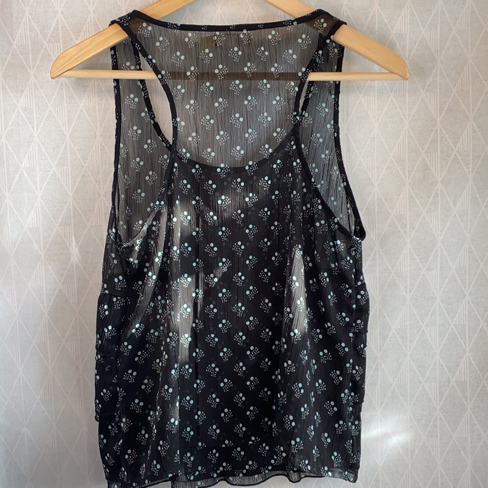 2/$30 Sheer Ruffle Pattern Tank - Picture 5 of 6